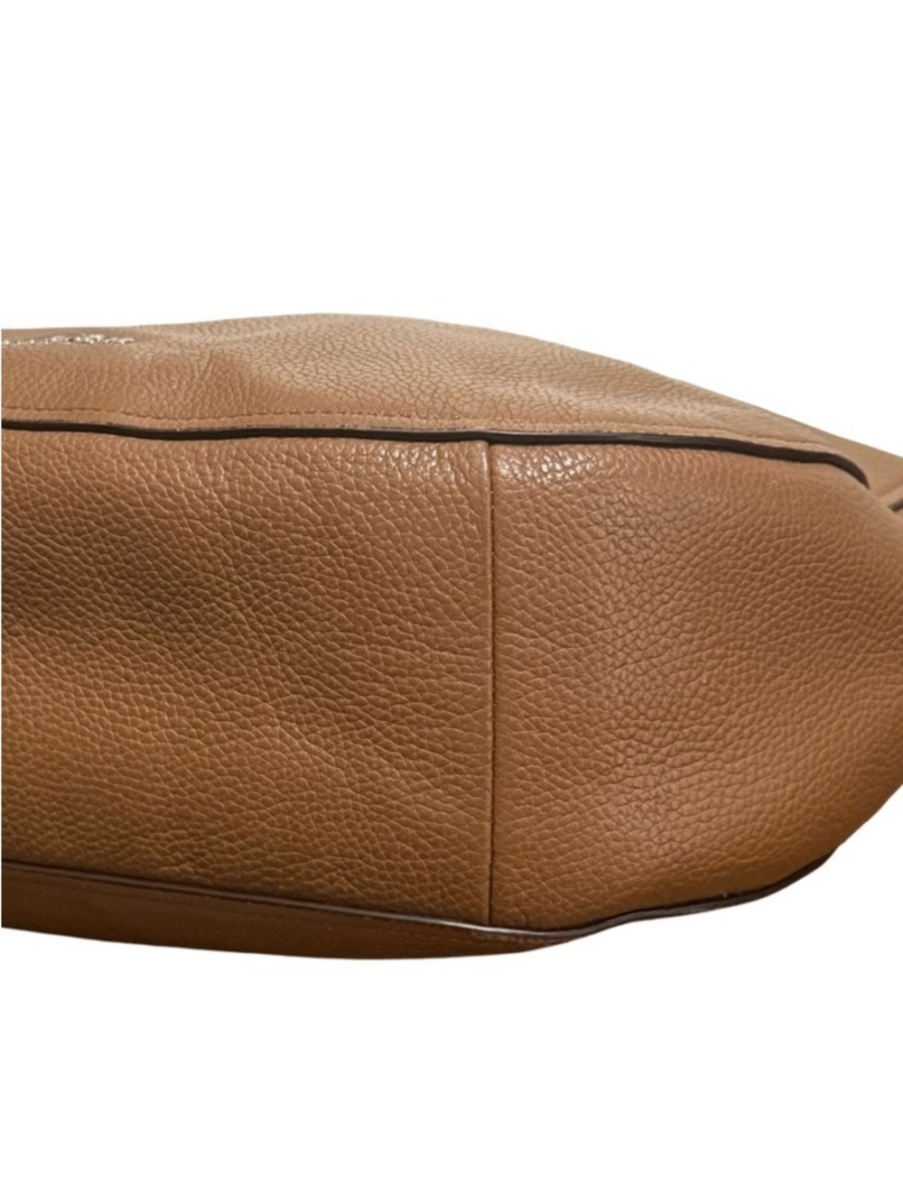 Coach Chelsea Saddle Tan Pebbled Leather Shoulder Hobo Bag! - Picture 6 of 12